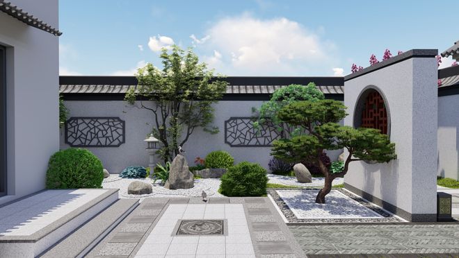 北方农村庭院168体育 168体育官网设计效果图：融合传统与现代的田园风情(图2)